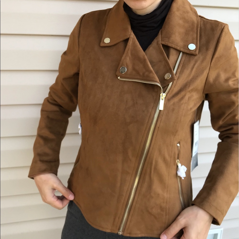 Womens leather sued jacket